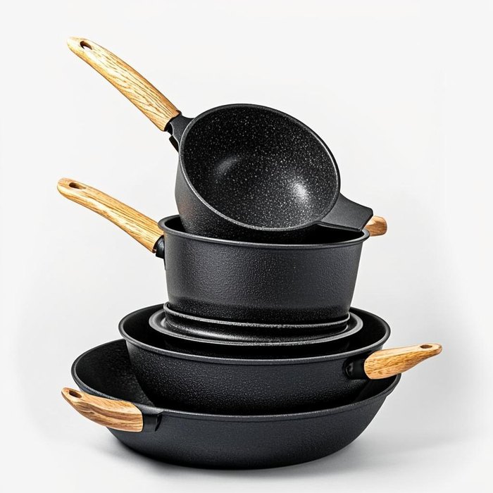 ست 3 عددی ماهیتابه گرانیتی تفال مدل Cook Natural